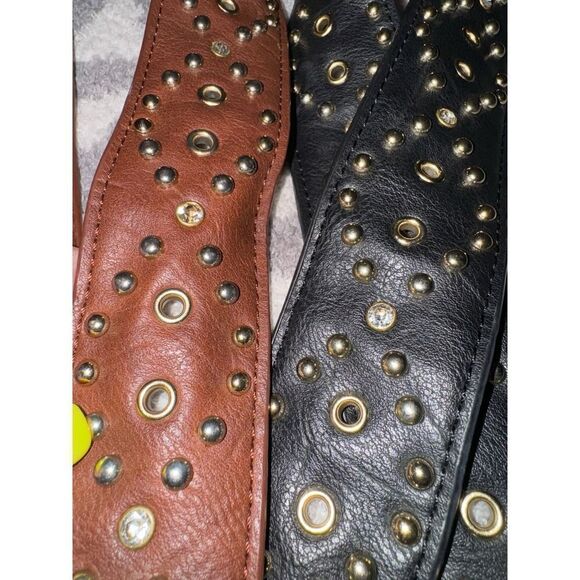 Lot of 2x crossbody bag/purse/pocketbook novelty strap brown black - Picture 4 of 4